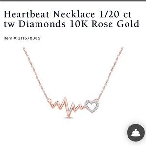 Rose gold heartbeat necklace